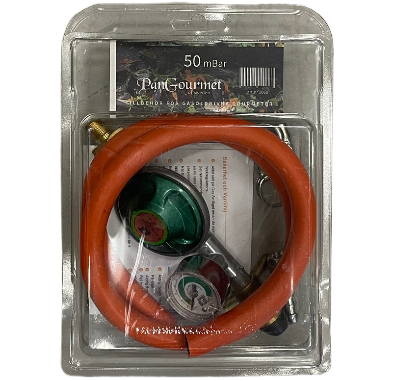 Gasol regulator 50 mBar - med manometer och mer effekt